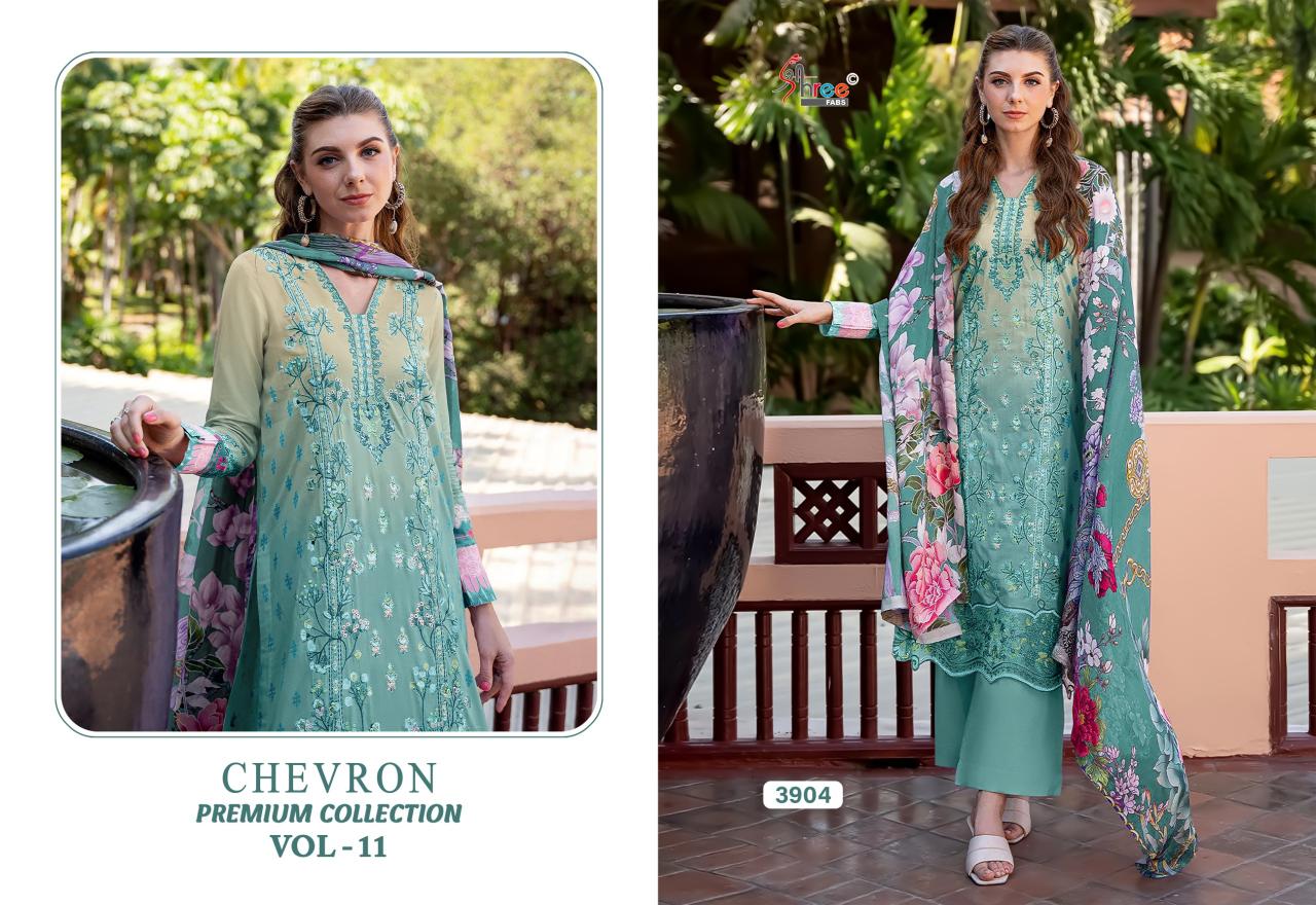 Shree Chevron Premium Collection Vol 11 Chiffon Dupatta catalog pakistani suits wholesalers in surat