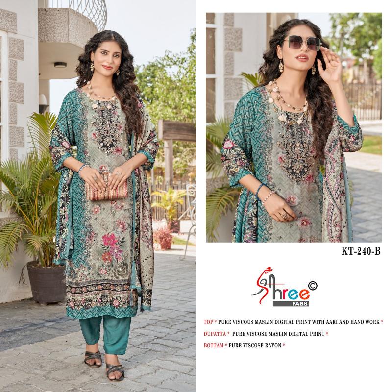 Shree Fabs KT 240 catalog pakistani replica suits wholesale