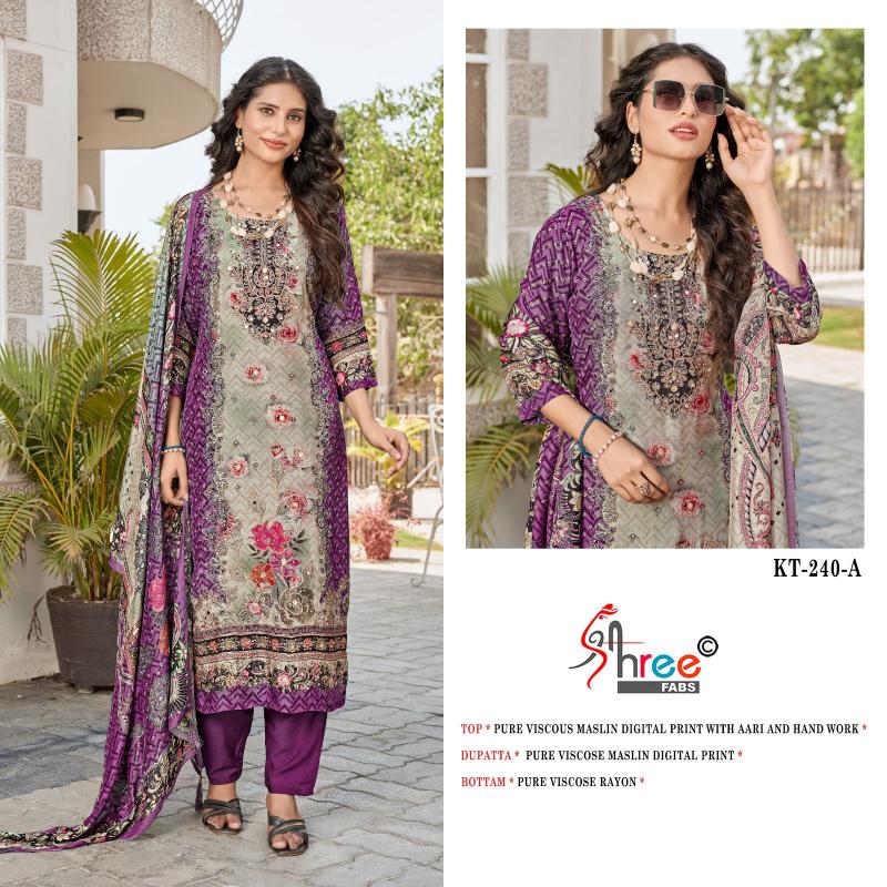 Shree Fabs KT 240 catalog pakistani replica suits wholesale