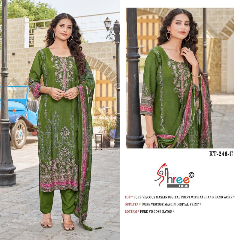Shree Fabs KT 246 catalog pakistani wholesale suits india