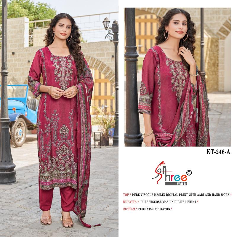 Shree Fabs KT 246 catalog pakistani wholesale suits india