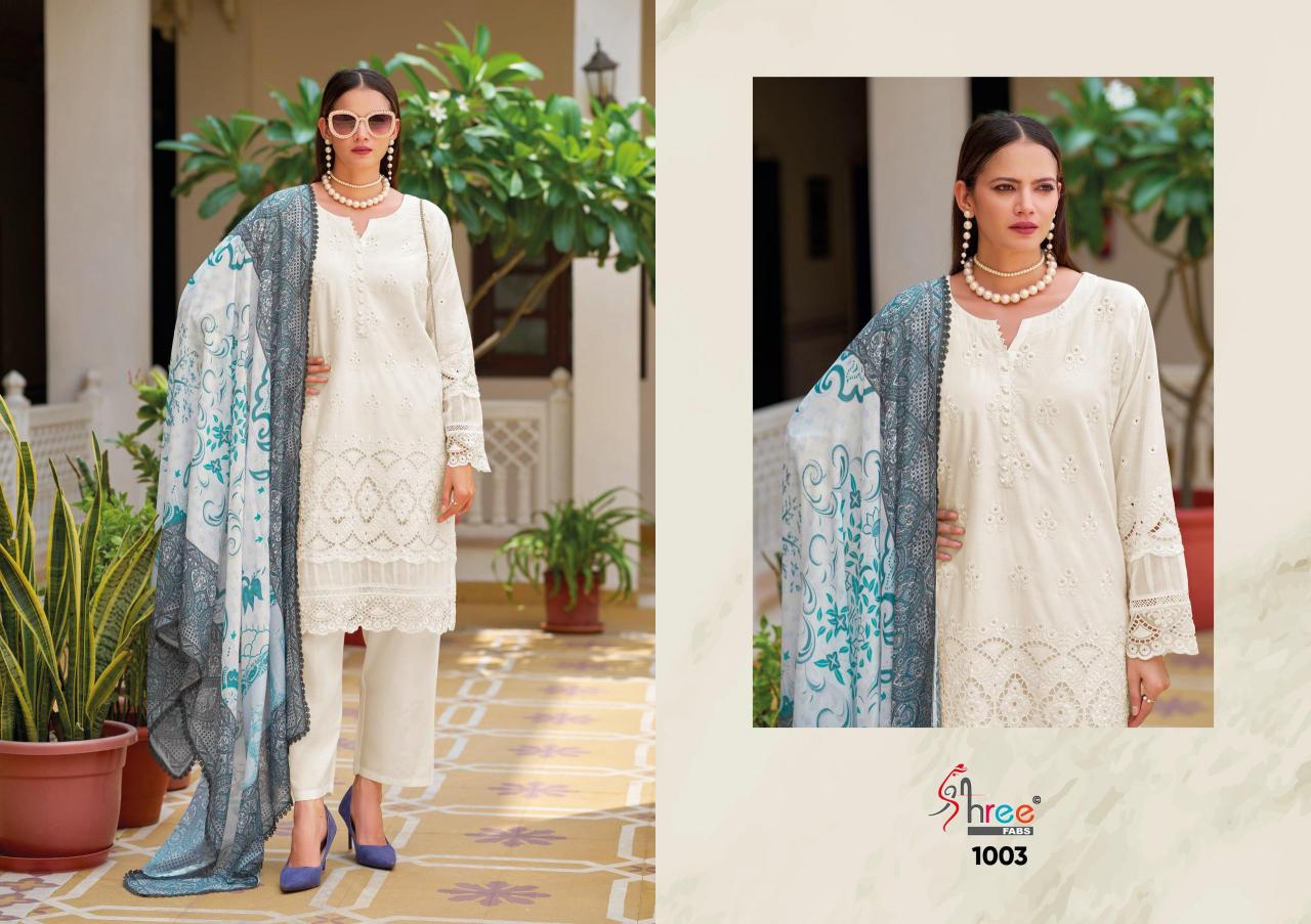 Shree Fabs Ombre Chikankari catalog pakistani suits wholesalers in chandni chowk