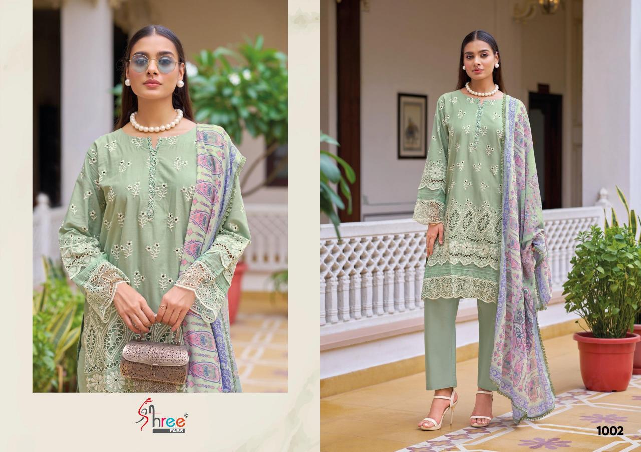Shree Fabs Ombre Chikankari catalog pakistani suits wholesalers in chandni chowk
