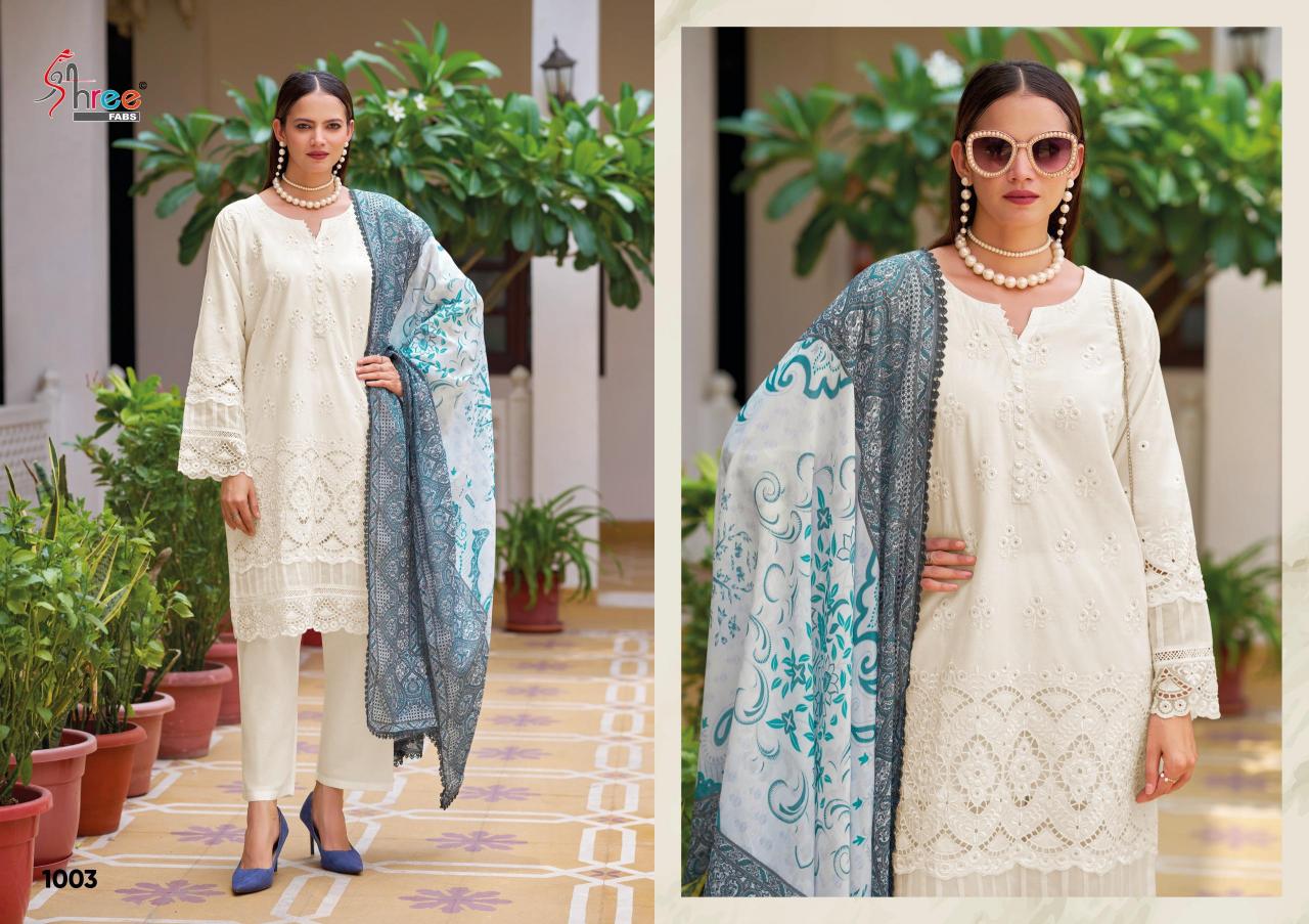 Shree Fabs Ombre Chikankari catalog pakistani suits wholesalers in chandni chowk