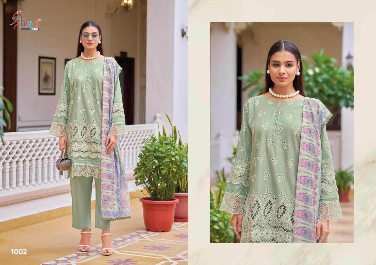 Shree Fabs Ombre Chikankari catalog pakistani suits wholesalers in chandni chowk