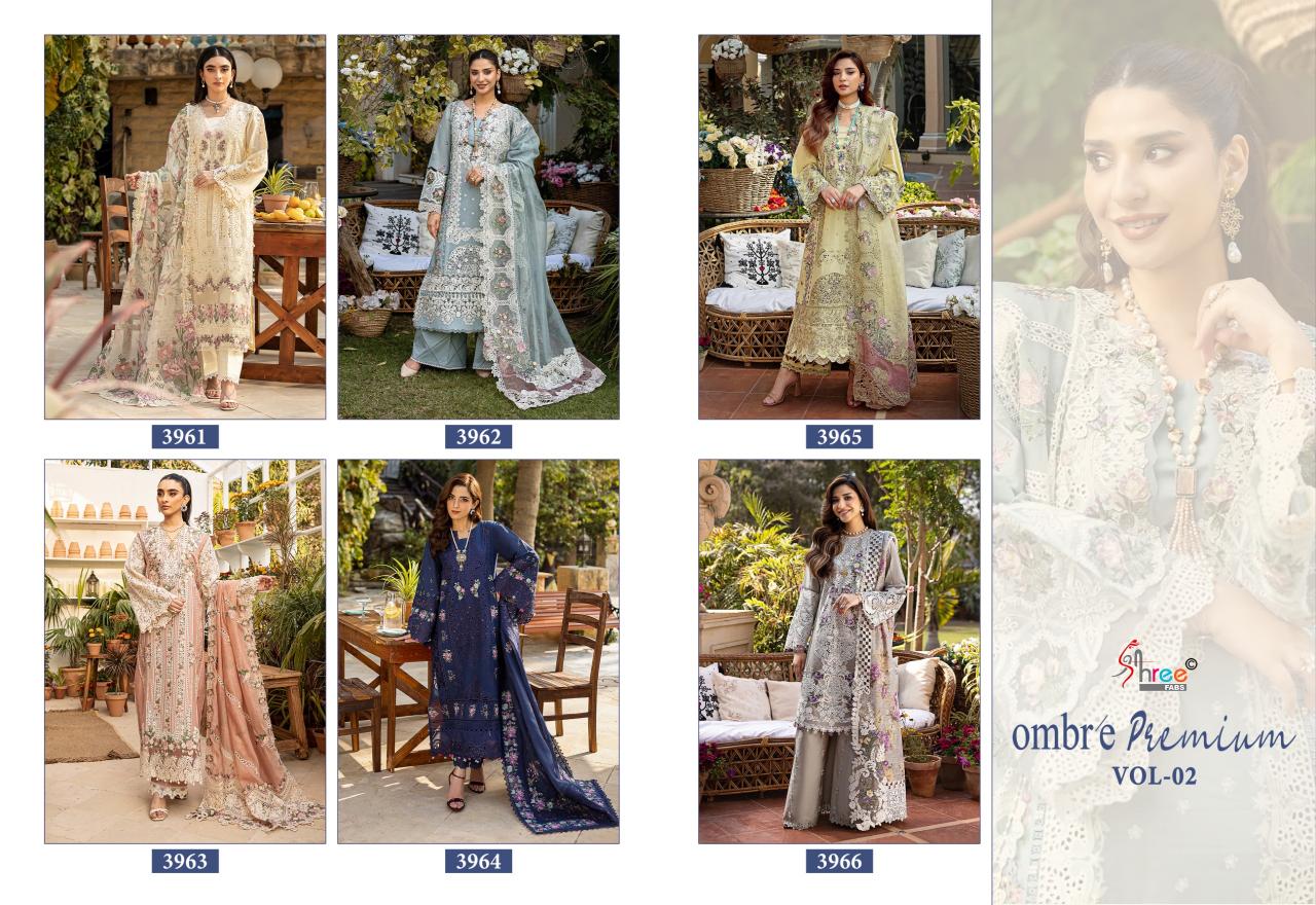 Shree Fabs Ombre premium vol 2 catalog wholesale pakistani suits in lucknow