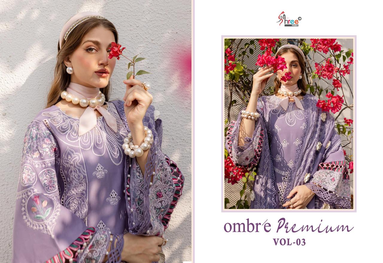 Shree Fabs Ombre premium vol 3 catalog wholesale pakistani suits in lucknow