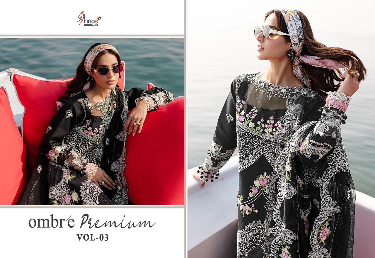 Shree Fabs Ombre premium vol 3 catalog wholesale pakistani suits in lucknow