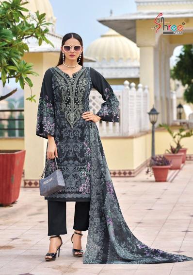 Shree Needle wonder premium lawn Catalog Chiffon Duppatta wholesale pakistani suites