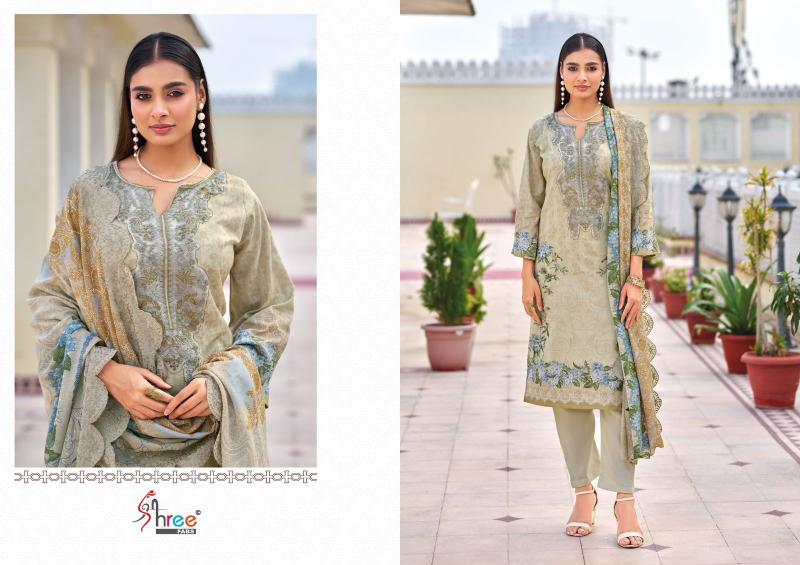 Shree Needle wonder premium lawn Catalog Chiffon Duppatta wholesale pakistani suites