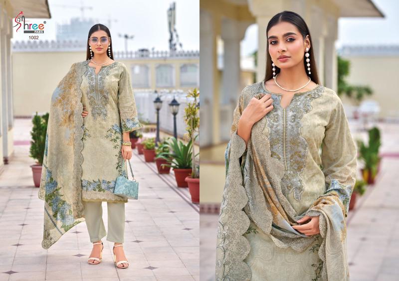 Shree Needle wonder premium lawn Catalog Chiffon Duppatta wholesale pakistani suites