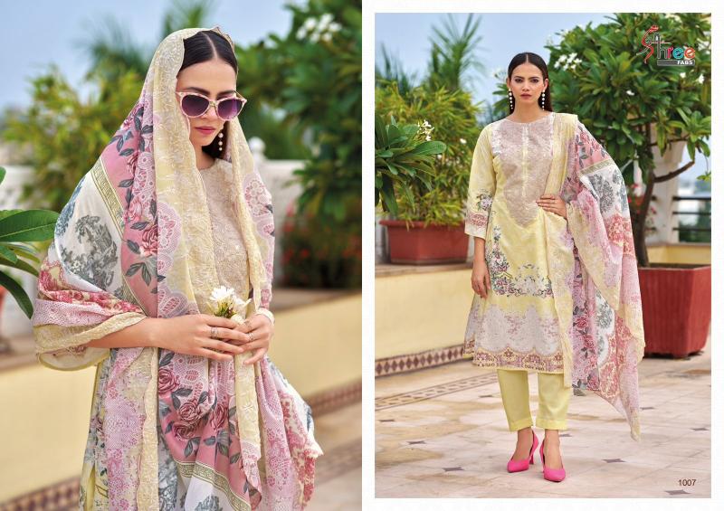Shree Needle wonder premium lawn Catalog Chiffon Duppatta wholesale pakistani suites