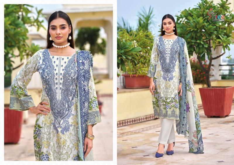 Shree Needle wonder premium lawn Catalog Chiffon Duppatta wholesale pakistani suites