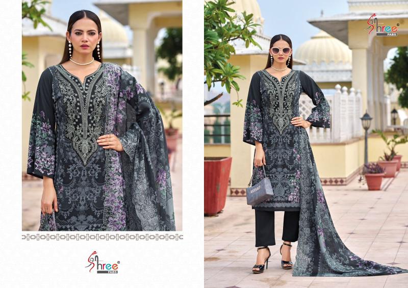 Shree Needle wonder premium lawn Catalog Chiffon Duppatta wholesale pakistani suites