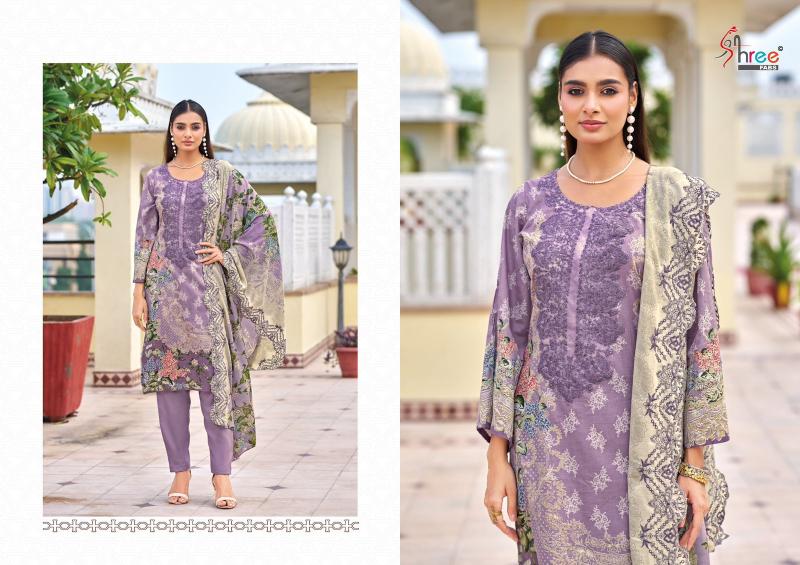 Shree Needle wonder premium lawn Catalog Chiffon Duppatta wholesale pakistani suites