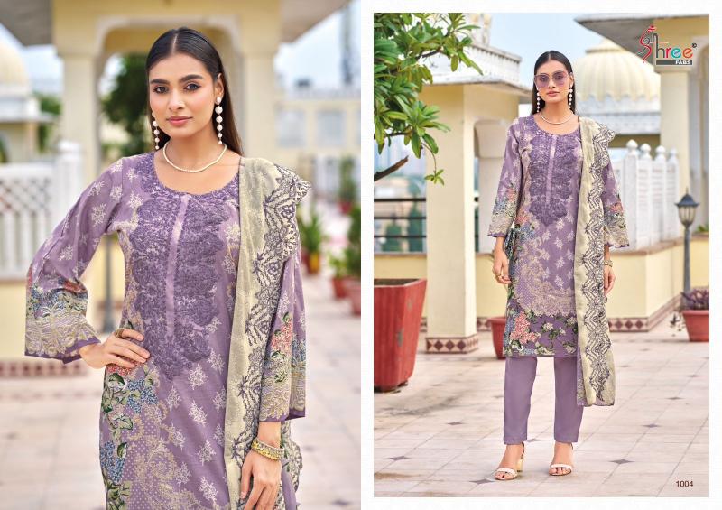 Shree Needle wonder premium lawn Catalog Chiffon Duppatta wholesale pakistani suites