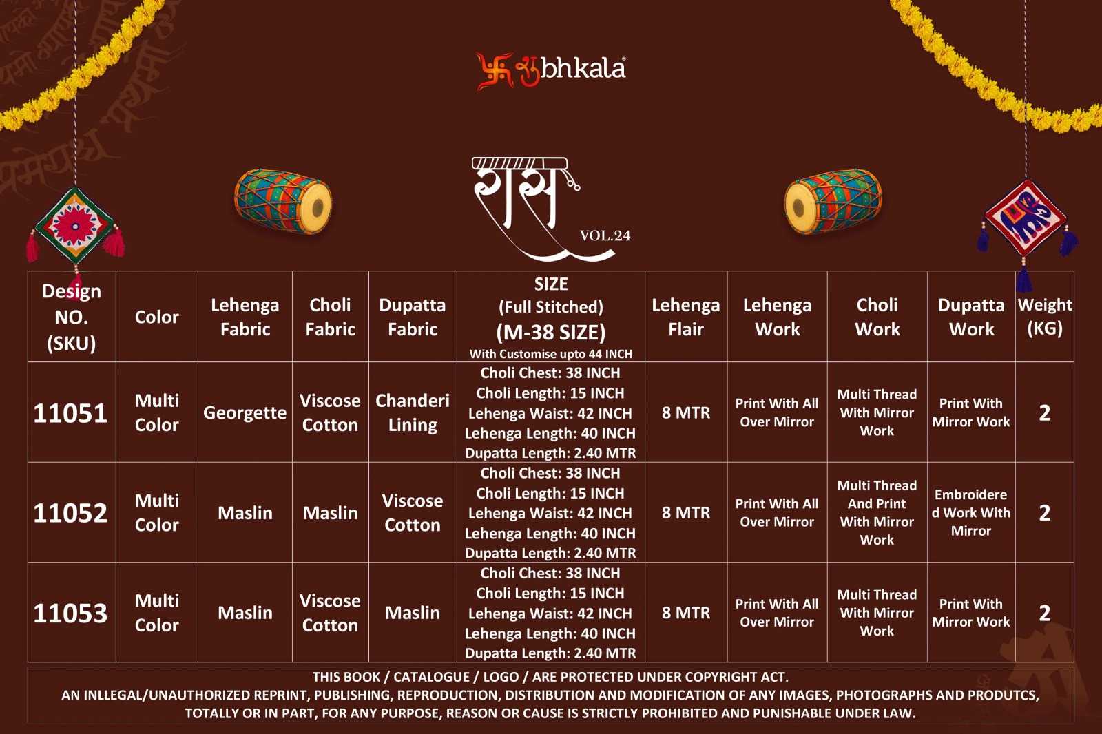 Shubhkala Raas vol 24 catalog buy cheap lehenga online india