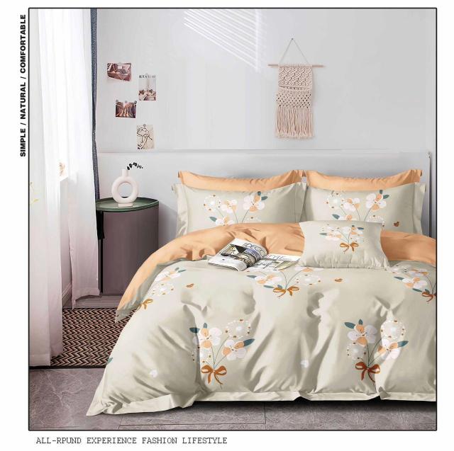 Siara 108X108(9ftX9ft) King size pure glacé cotton premium bedsheets wholesale