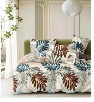 Siara 108X108(9ftX9ft) King size pure glacé cotton premium bedsheets wholesale
