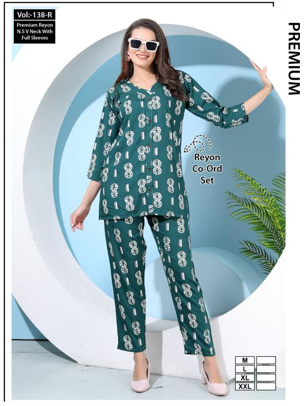Summer Special CORD SET VOL.JC 138 R catalog night dress