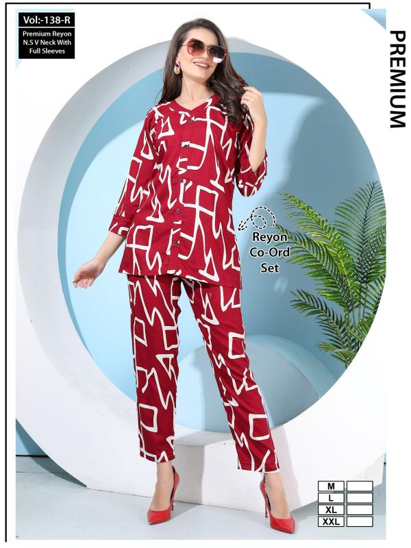 Summer Special CORD SET VOL.JC 138 R catalog night dress