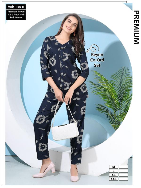 Summer Special CORD SET VOL.JC 138 R catalog night dress
