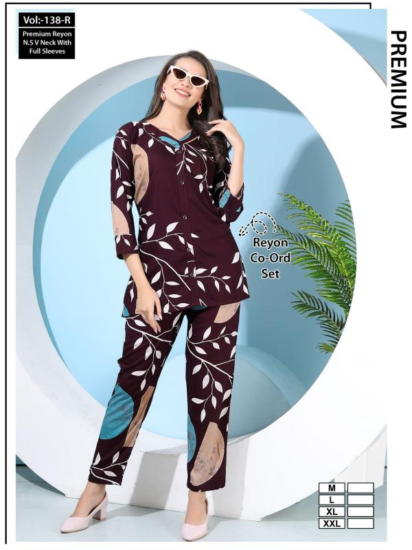 Summer Special CORD SET VOL.JC 138 R catalog night dress