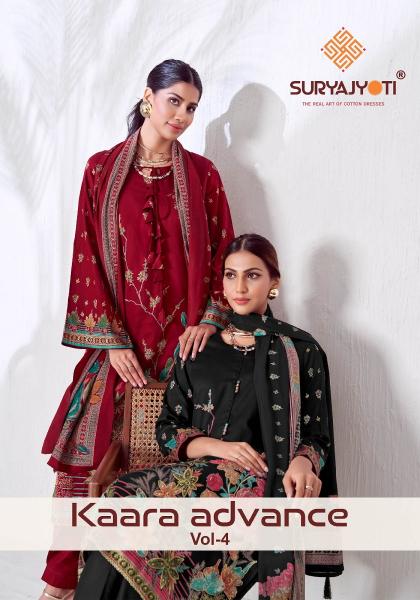 Suryajyoti Kaara Advance Vol-4 – Dress Material - Wholesale Catalog