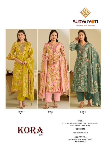 Suryajyoti Kora Vol-5 – Dress material - Wholesale Catalog