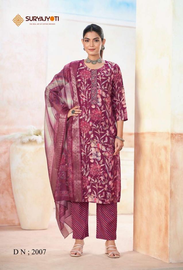 Suryajyoti Nayantara Vol-2 – Kurti Pant With Dupatta - Wholesale Catalog