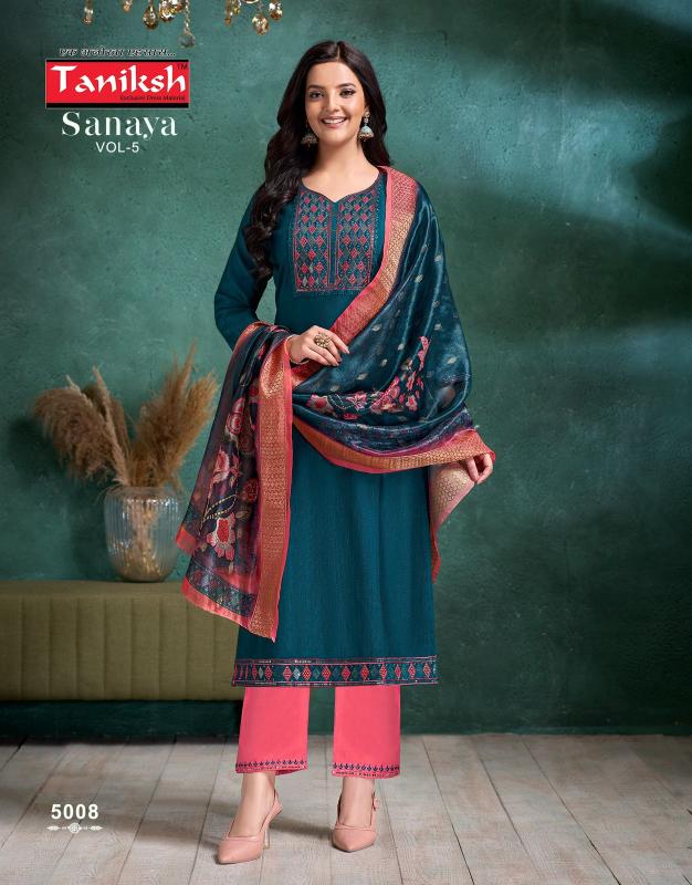 Taniksh Sanaya vol 5 catalog indian fusion kurtis