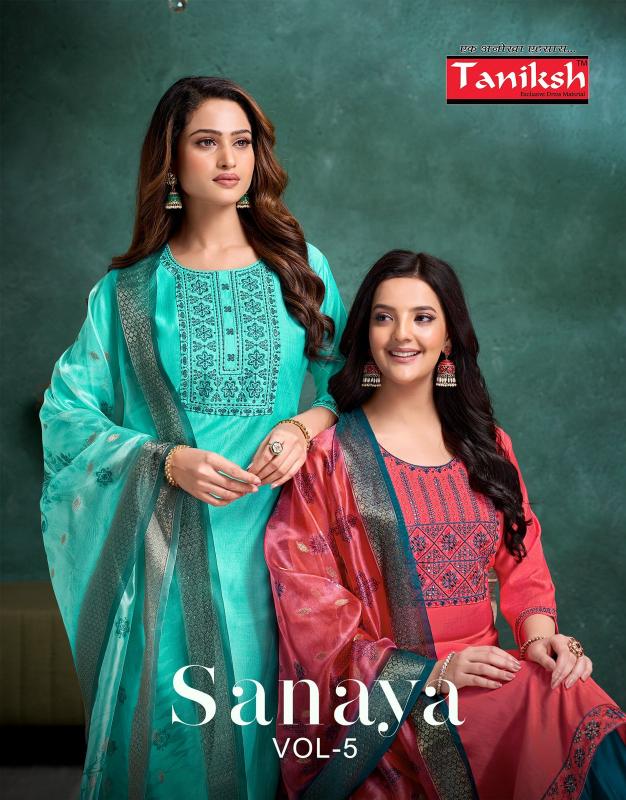 Taniksh Sanaya vol 5 catalog indian fusion kurtis