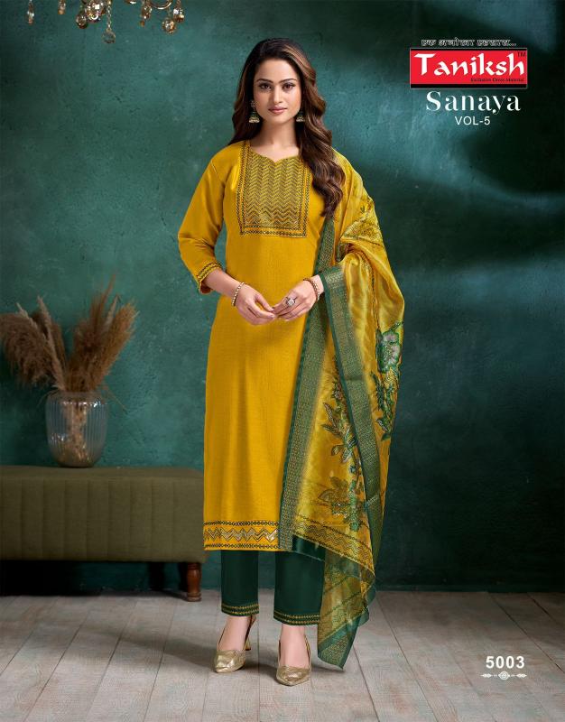 Taniksh Sanaya vol 5 catalog indian fusion kurtis