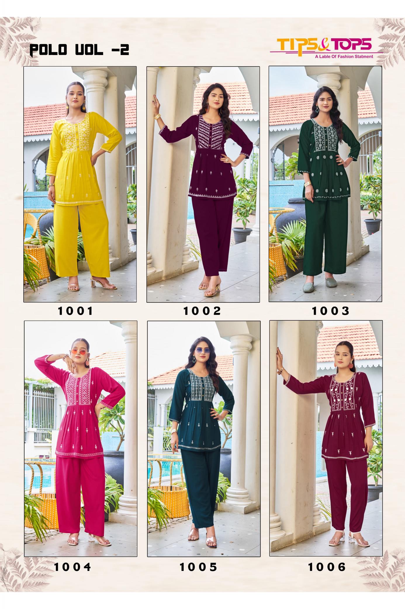 Tips & Tops Polo vol 2 Catalog modest co ord set