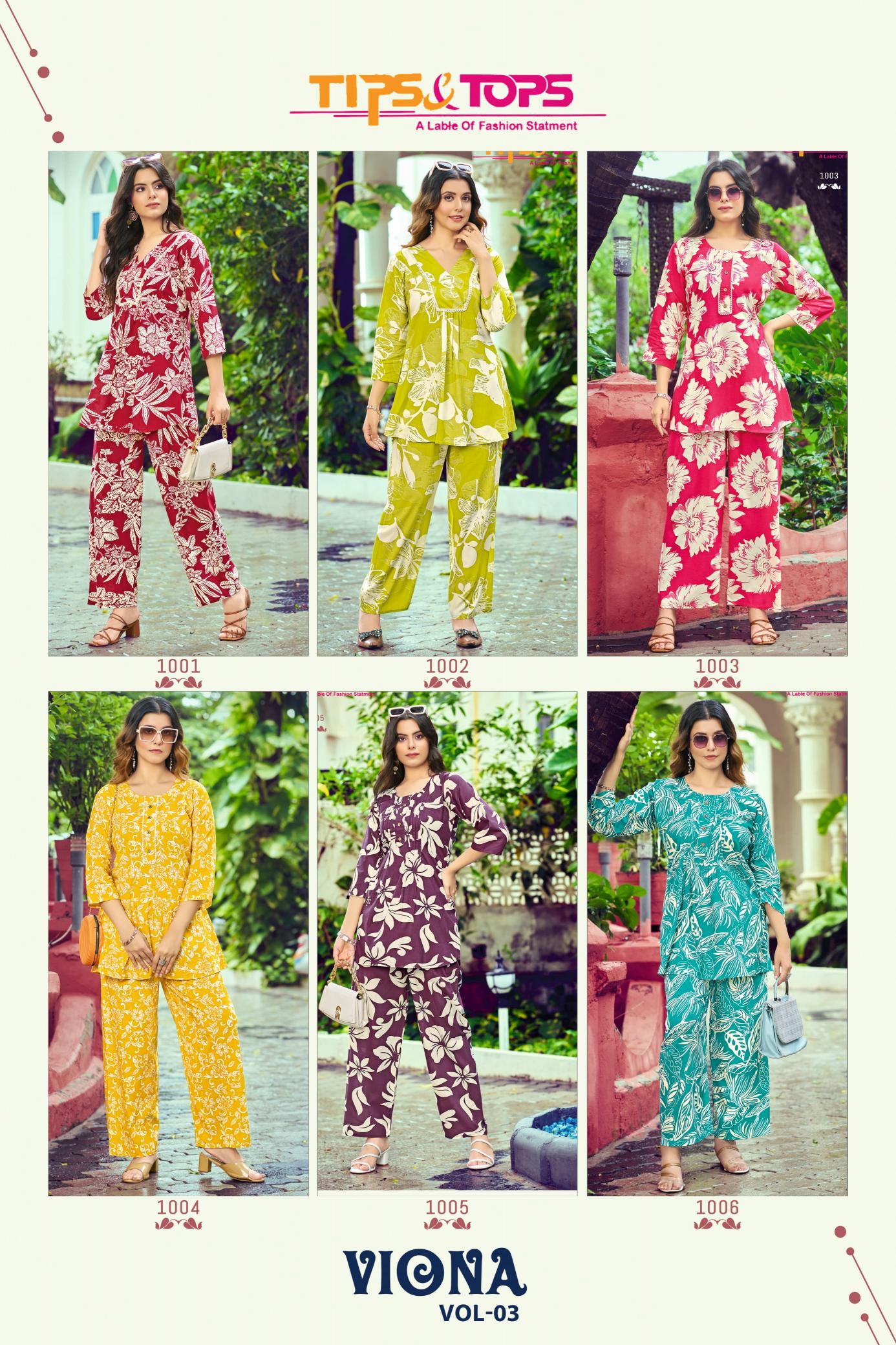 Tips & Tops Viona Vol 3 catalog co ord set wholesale